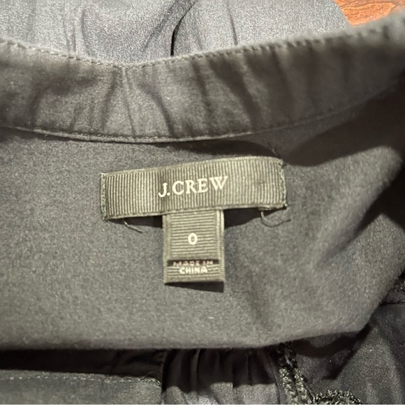 J Crew Black & Deep Purple Embroidered Woman’s Long Sleeve Tassel Front Size 0 - Picture 6 of 11